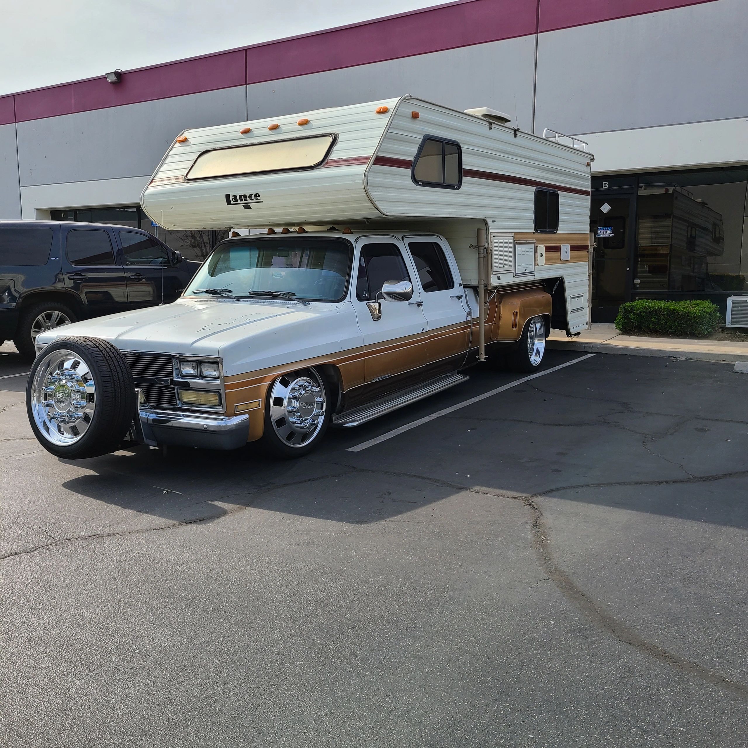 Bagged C10 Dually truck air suspension by Ikon Industries Ontario CA